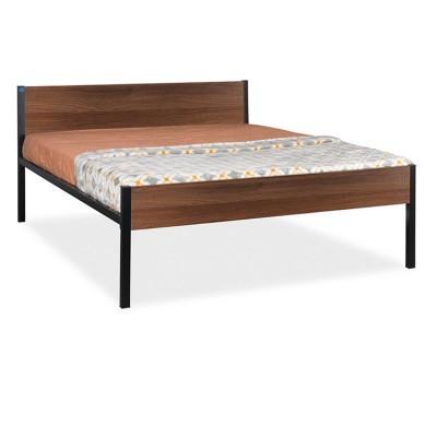 Fusion Metal Queen Bed With Engineered Wood Headboard